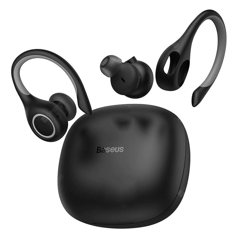 Baseus Encok W17 Movement Bluetooth наушники TWS беспроводные наушники поддержка Qi беспроводная зарядка интеллектуальный контакт IP55 водоизоляция - черный